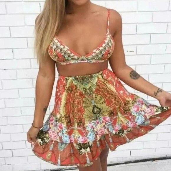 Camilla Cameos Dance Crop Top and Kids Skirt Size 6 Adult Size XS-S Set b126 - Picture 3 of 14